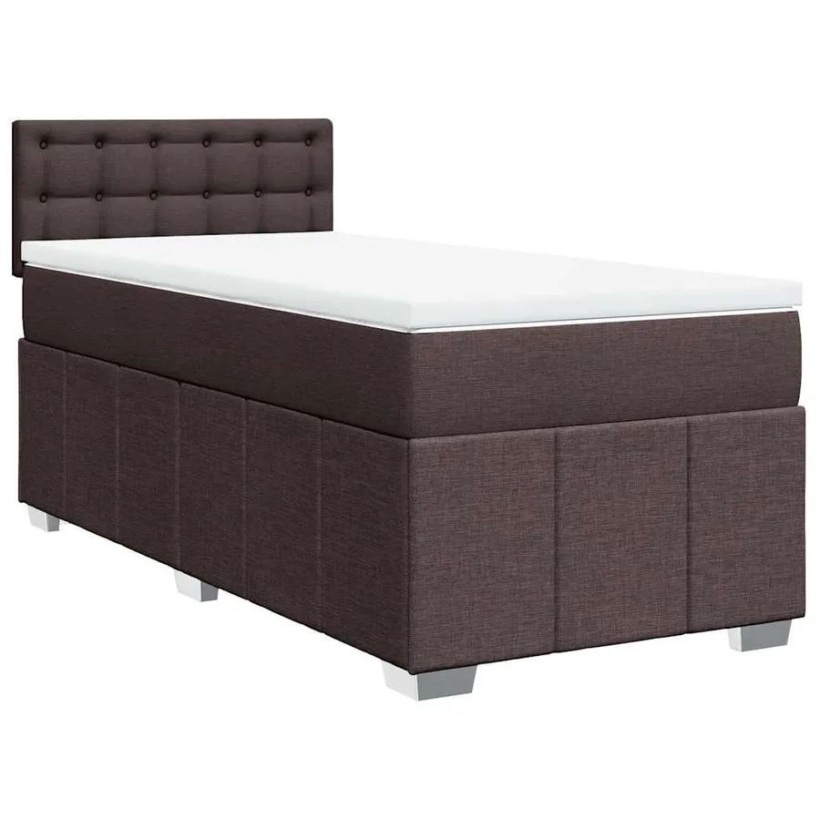 Sommier à lattes de lit avec matelas Marron foncé 90x200 cm - 2