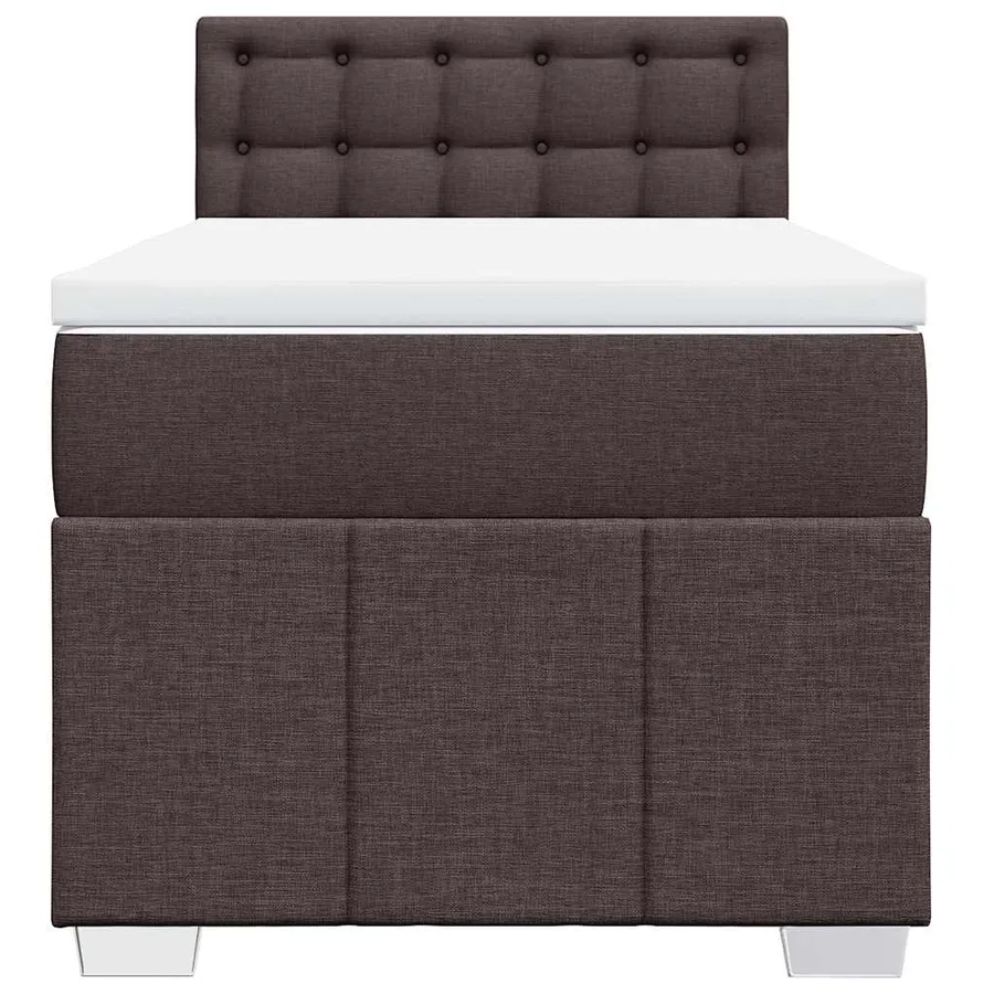 Sommier à lattes de lit avec matelas Marron foncé 90x200 cm - 4