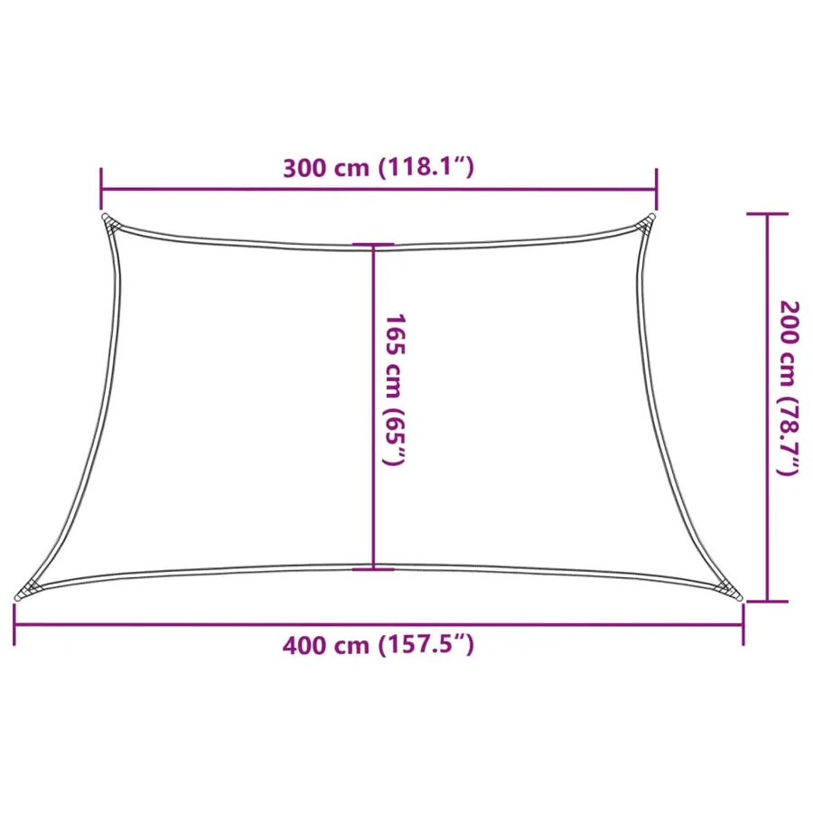Voile d'ombrage 160 g/m² Noir 3/4x2 m PEHD - 10