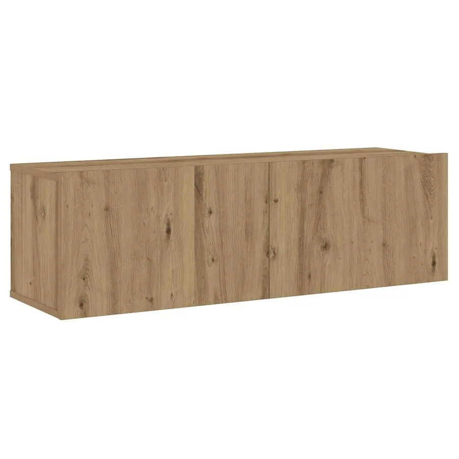 Meubles TV muraux 3 pcs chêne artisanal bois d'ingénierie - 6