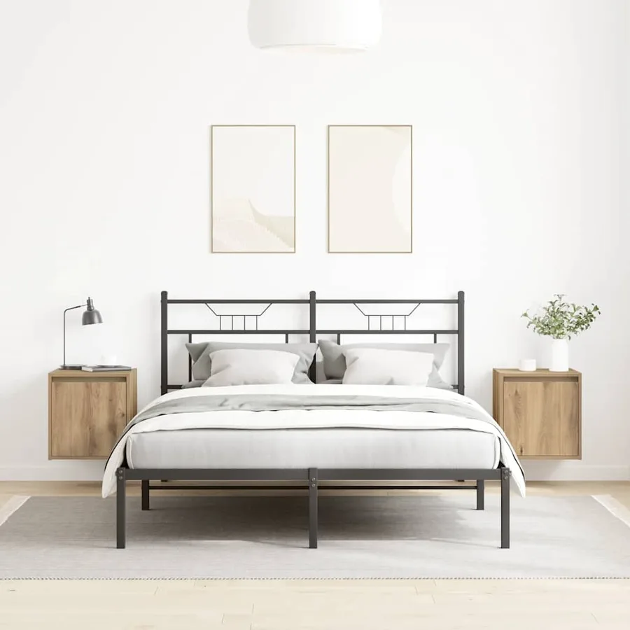 Tables de chevet murales 2 pcs chêne artisanal 38x34x40 cm - 3