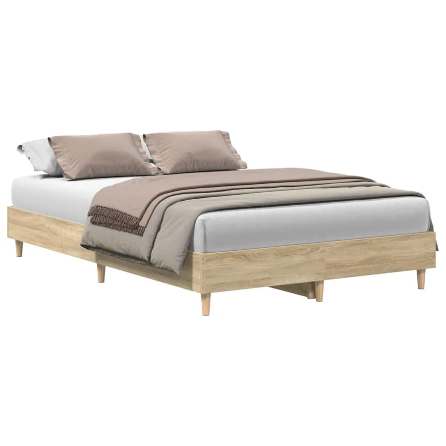 Cadre de lit sans matelas chêne sonoma 120x200 cm - 2
