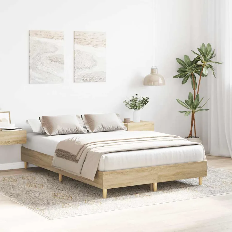 Cadre de lit sans matelas chêne sonoma 120x200 cm - 3