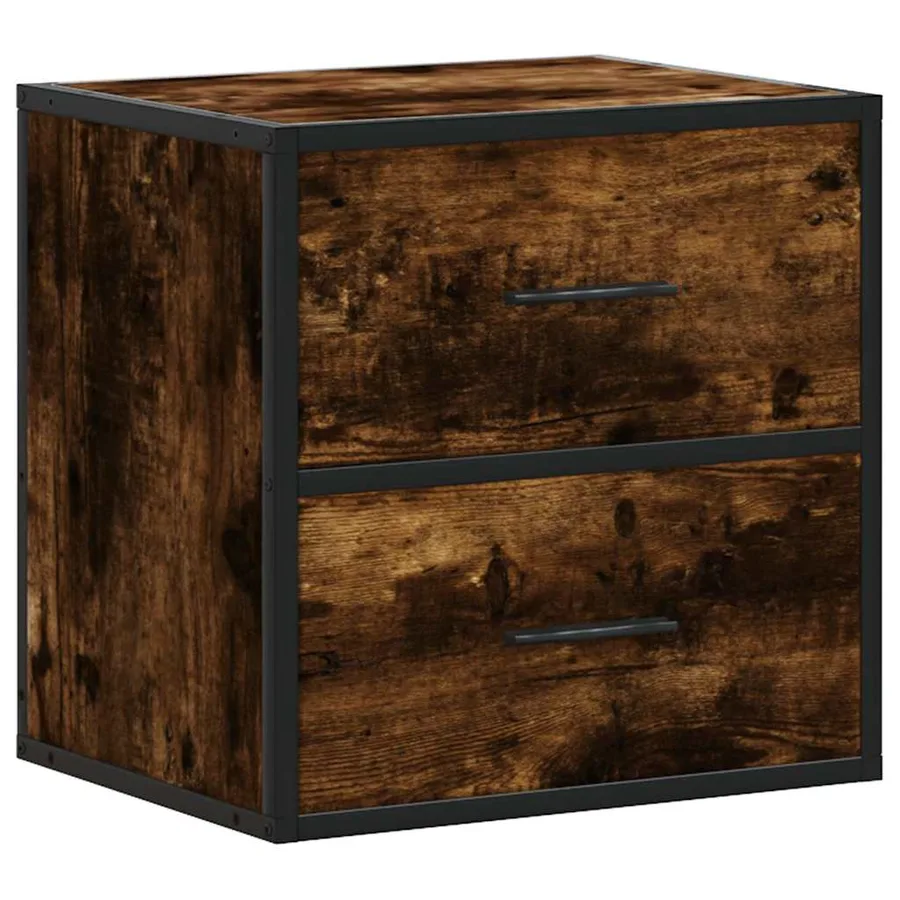 Table de chevet murale Chêne fumé 40x31x39,5 cm - 2