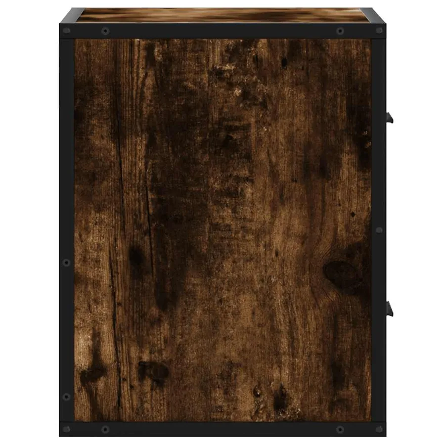 Table de chevet murale Chêne fumé 40x31x39,5 cm - 6