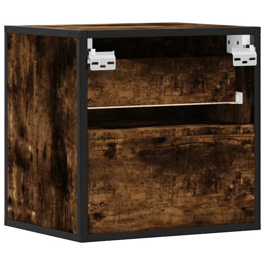 Table de chevet murale Chêne fumé 40x31x39,5 cm - 7