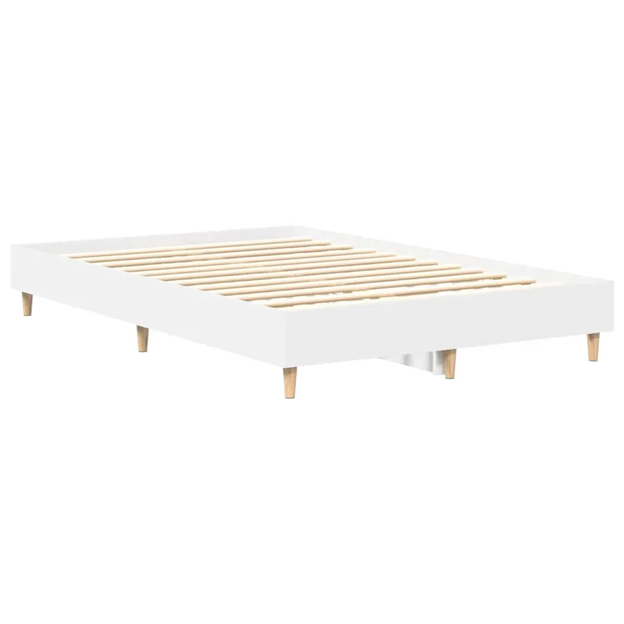 Cadre de lit sans matelas blanc 120x200 cm bois ingénierie - 4