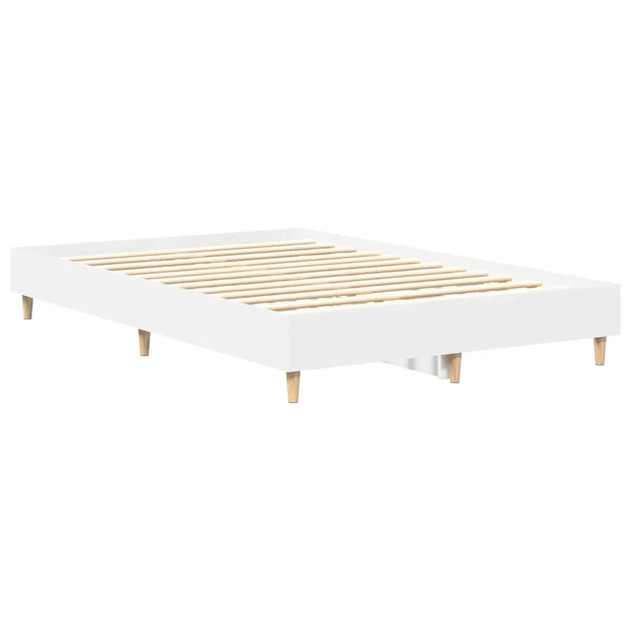 Cadre de lit sans matelas blanc 120x200 cm bois ingénierie - 7