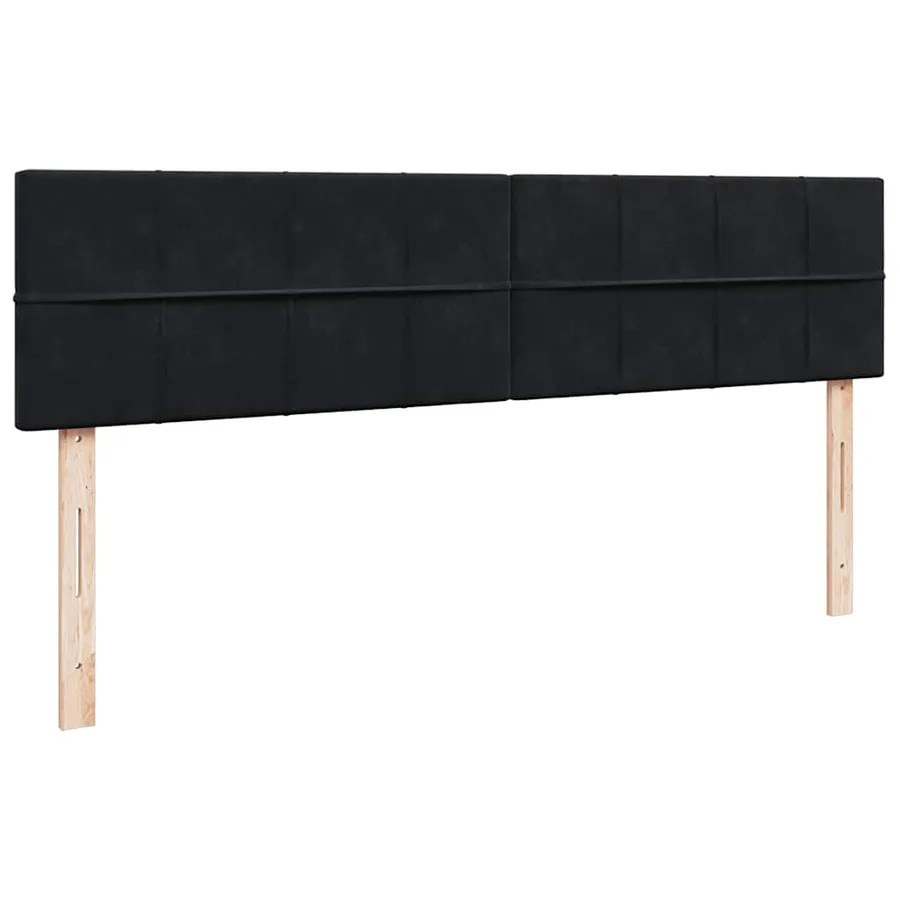 Cadre de lit ottoman avec matelas noir 160x200 cm velours - 7