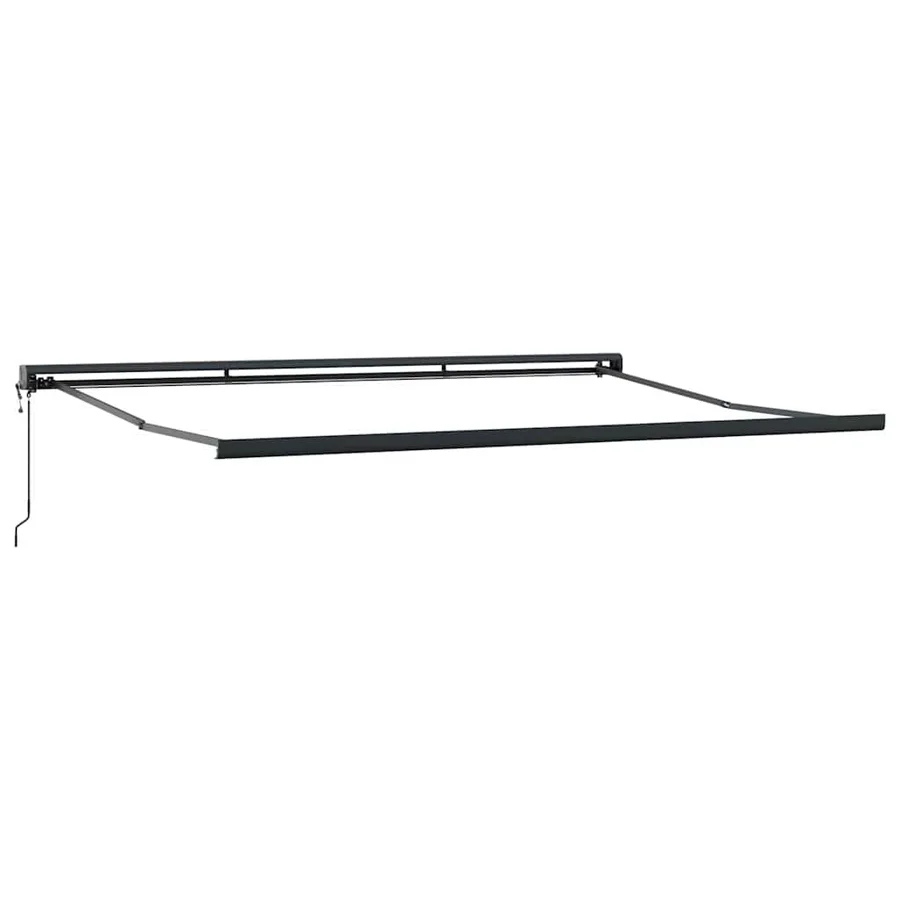 Auvent rétractable jaune et blanc 4,5x3 m tissu et aluminium - 5