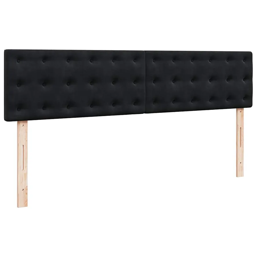Cadre de lit ottoman avec matelas noir 160x200 cm velours - 10