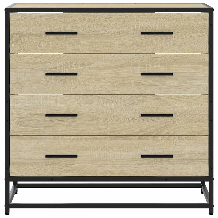 Commode chêne sonoma 70x41x70 cm bois d'ingénierie - 4