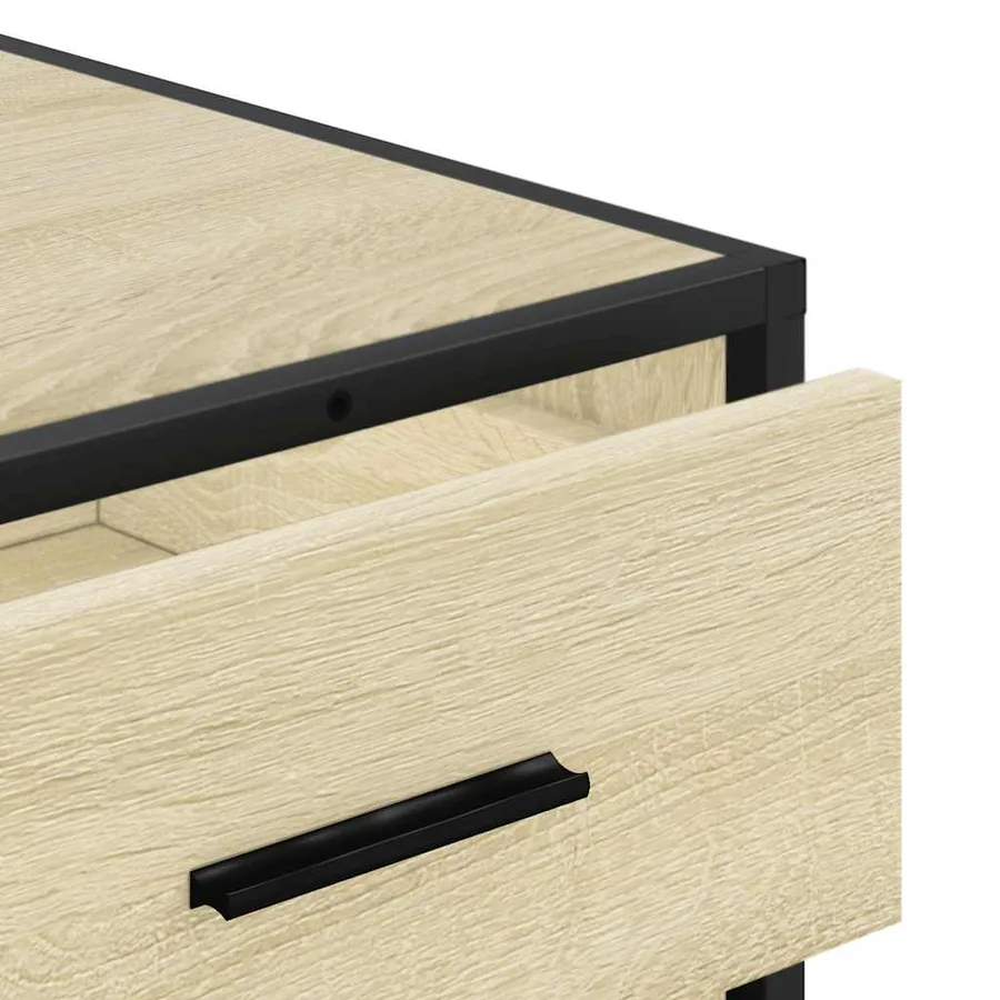 Commode chêne sonoma 70x41x70 cm bois d'ingénierie - 8