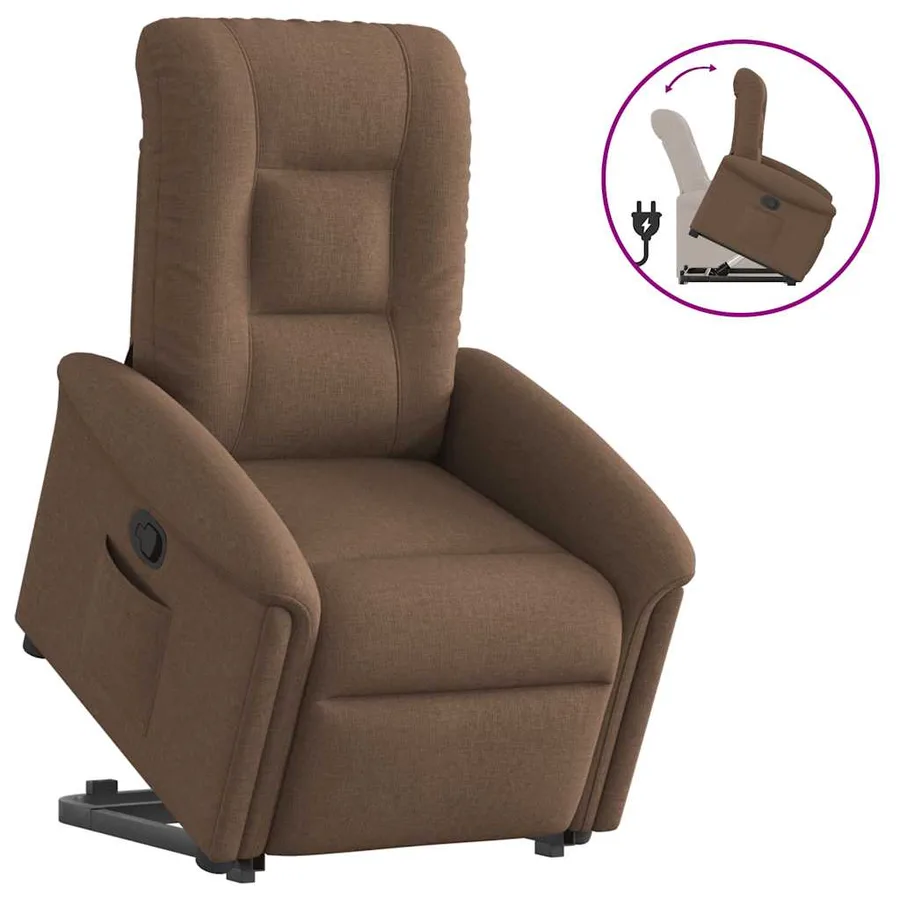 Fauteuil inclinable Marron Tissu - 9