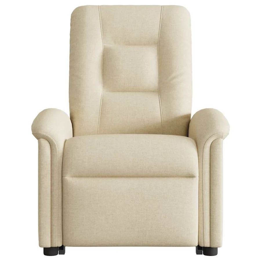 Fauteuil inclinable de massage Crème Tissu - 5