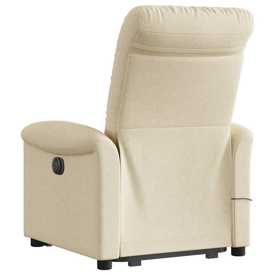Fauteuil inclinable de massage Crème Tissu - 7