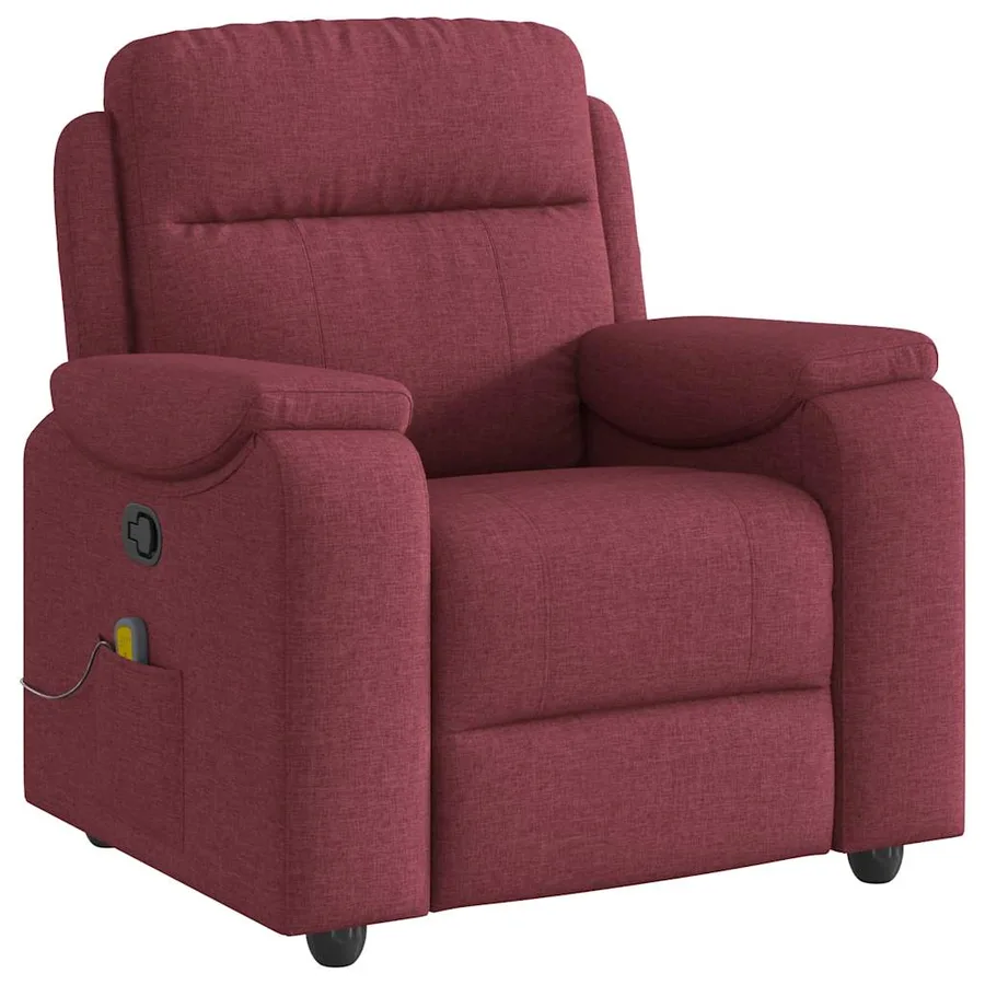 Fauteuil de massage inclinable Rouge bordeaux Tissu - 2