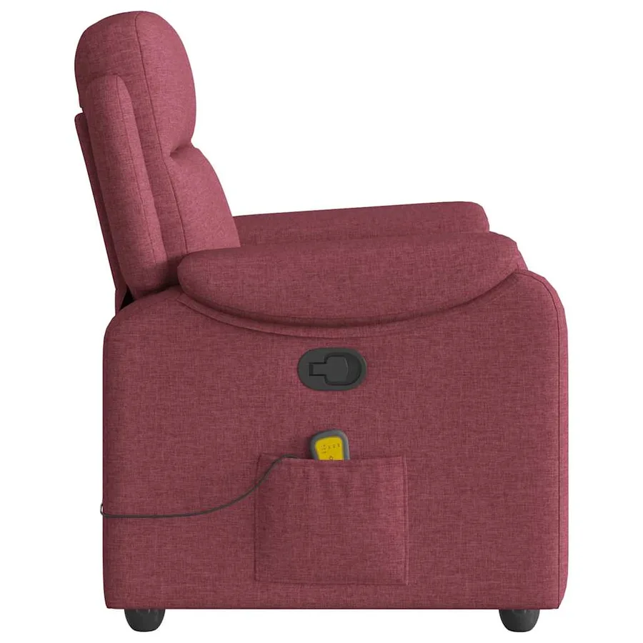 Fauteuil de massage inclinable Rouge bordeaux Tissu - 4