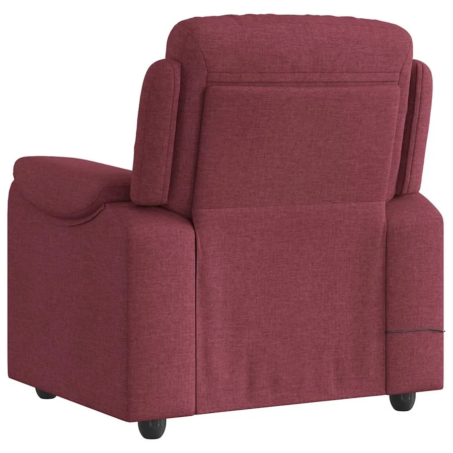 Fauteuil de massage inclinable Rouge bordeaux Tissu - 5