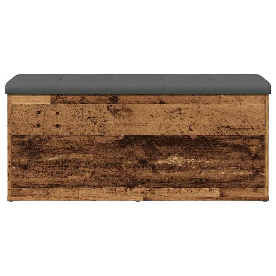 Banc de rangement vieux bois 102x42x45 cm bois d'ingénierie - 3
