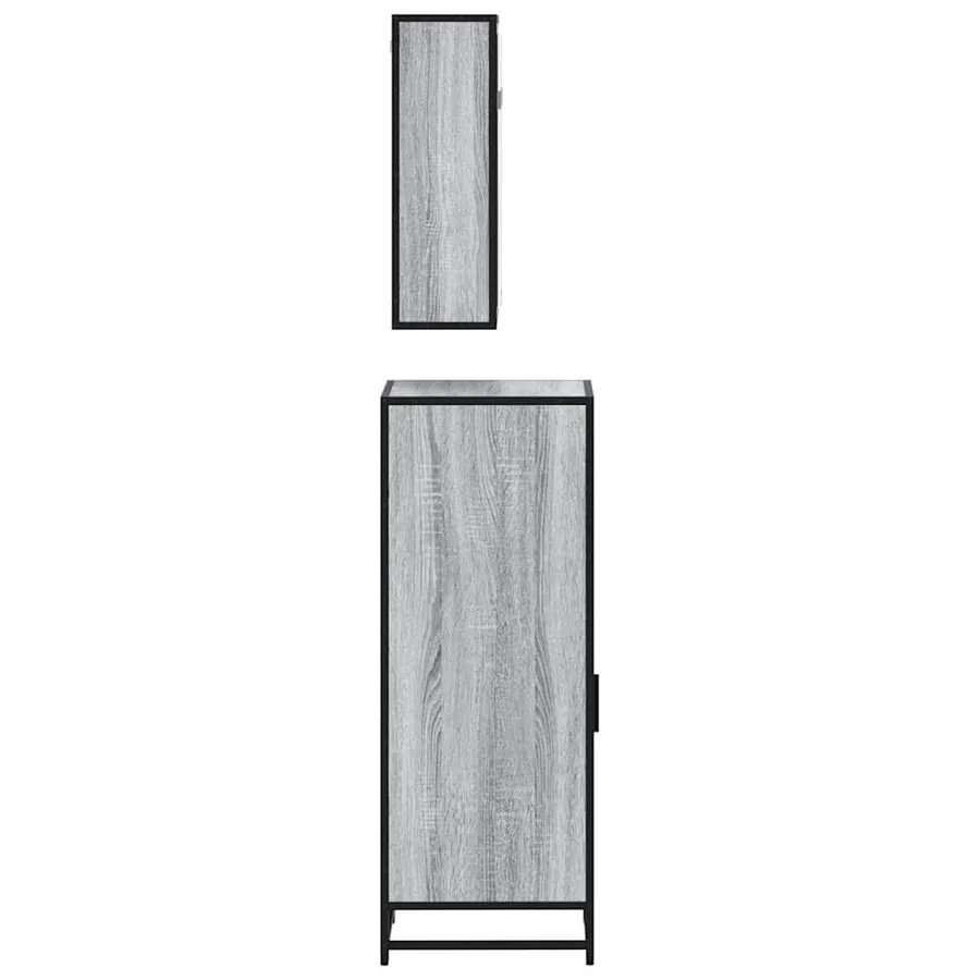 Ensemble de meubles de salle de bain 3 pcs Sonoma gris - 7