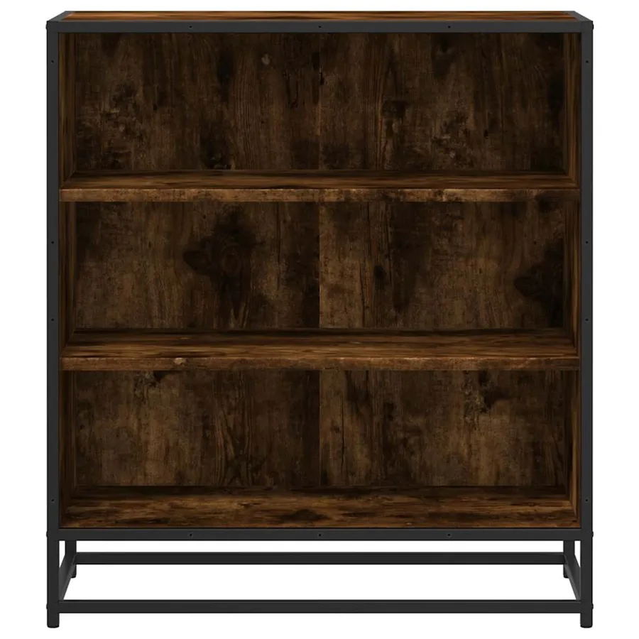 Buffet chêne fumé 68x35x76 cm bois d'ingénierie et métal - 4
