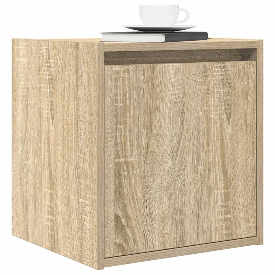 Table de chevet murale chêne sonoma 38x34x40 cm - 4