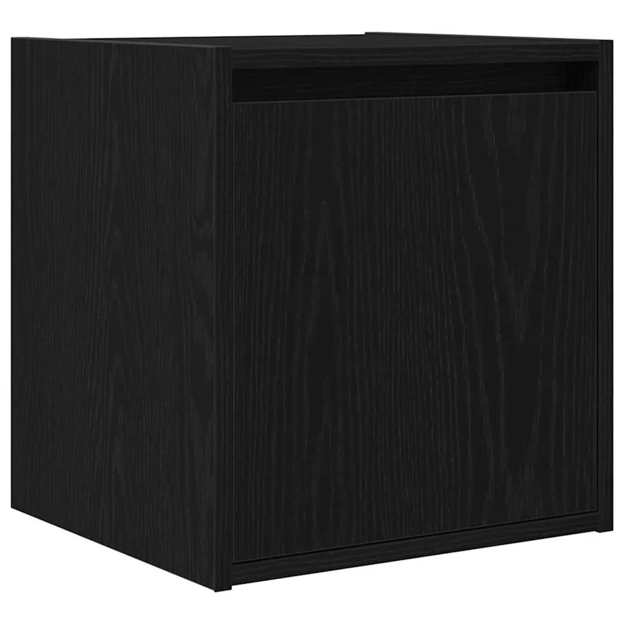 Table de chevet murale noir 38x34x40 cm - 2