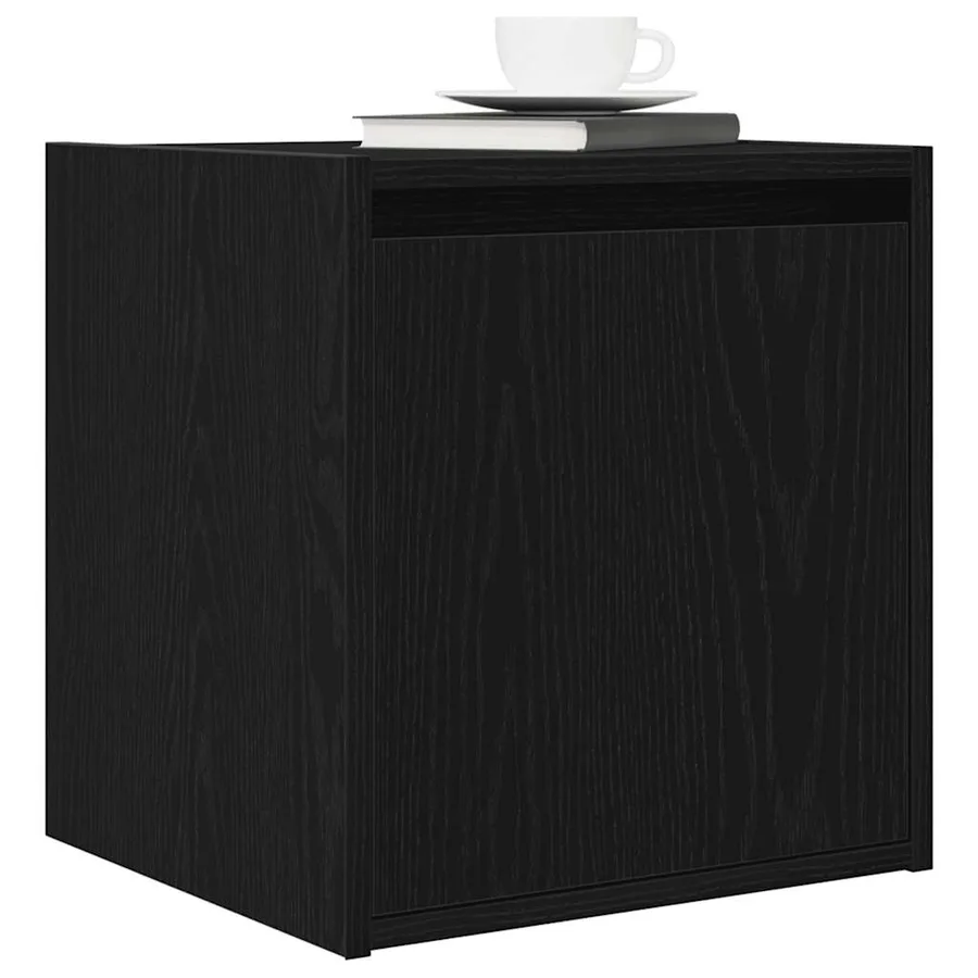 Table de chevet murale noir 38x34x40 cm - 4