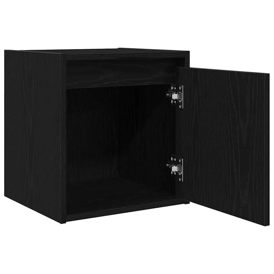 Table de chevet murale noir 38x34x40 cm - 5