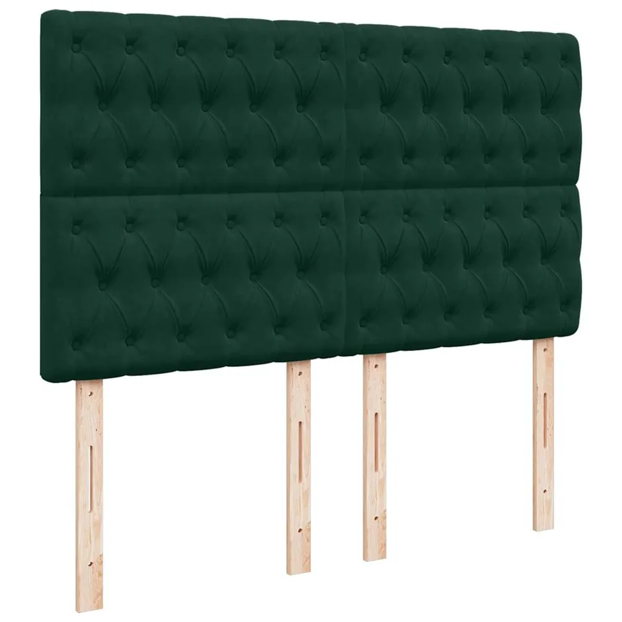 Cadre de lit ottoman avec matelas vert foncé 140x200 cm velours - 13