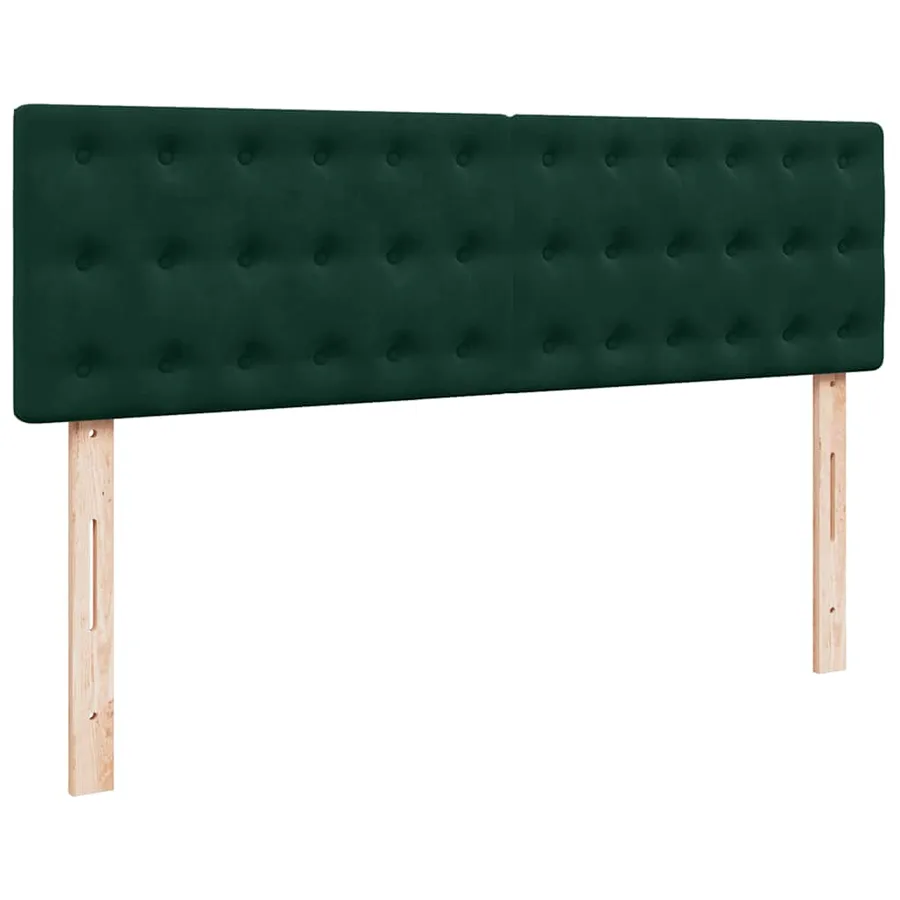Cadre de lit ottoman avec matelas vert foncé 140x200 cm velours - 10