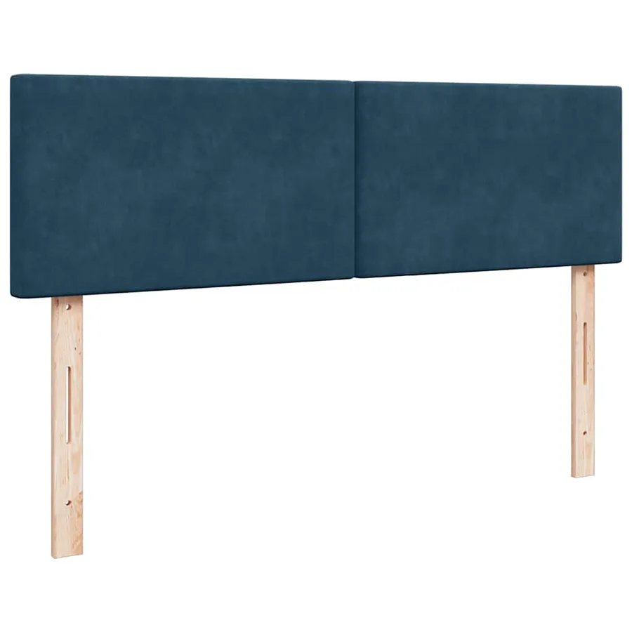 Cadre de lit ottoman avec matelas bleu foncé 140x200 cm velours - 8