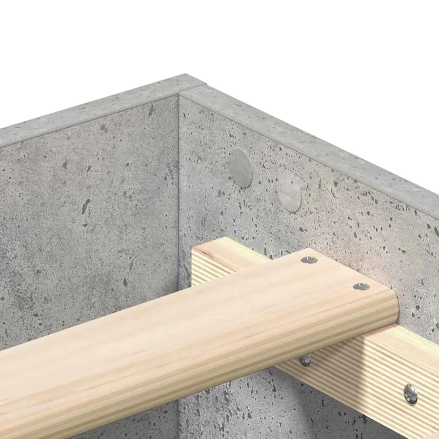 Cadre de lit sans matelas gris béton 160x200 cm bois ingénierie - 8