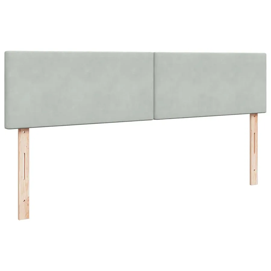 Cadre de lit ottoman avec matelas gris clair 160x200 cm velours - 11