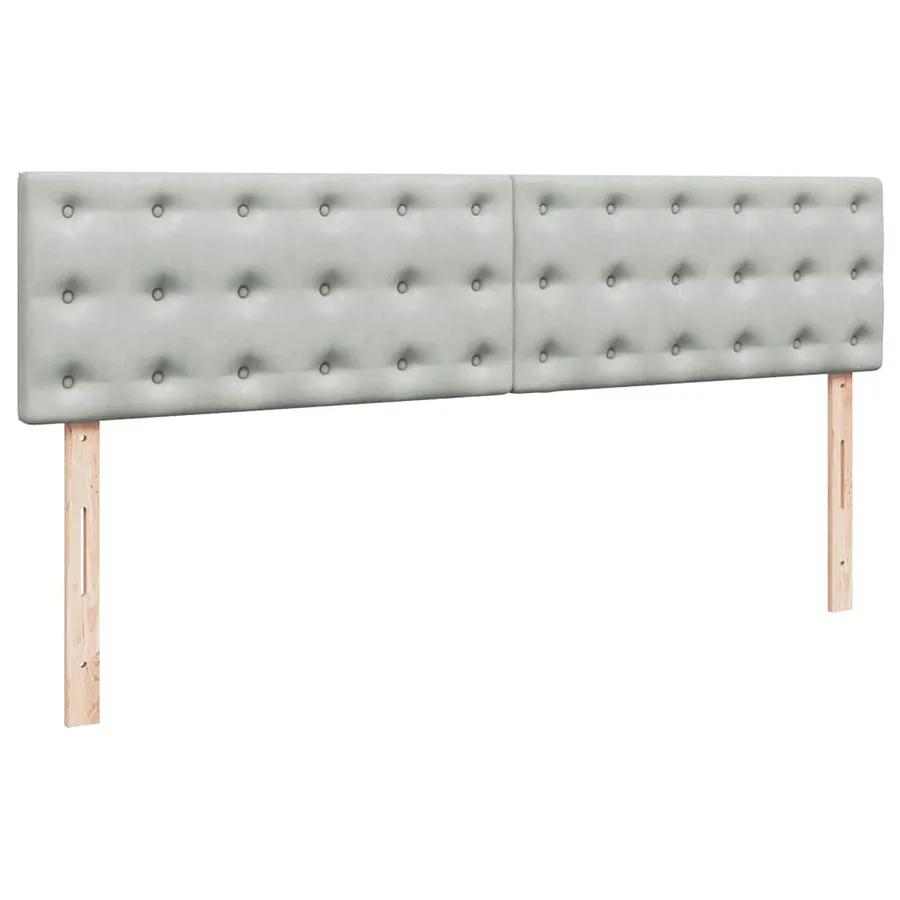 Cadre de lit ottoman avec matelas gris clair 160x200 cm velours - 9