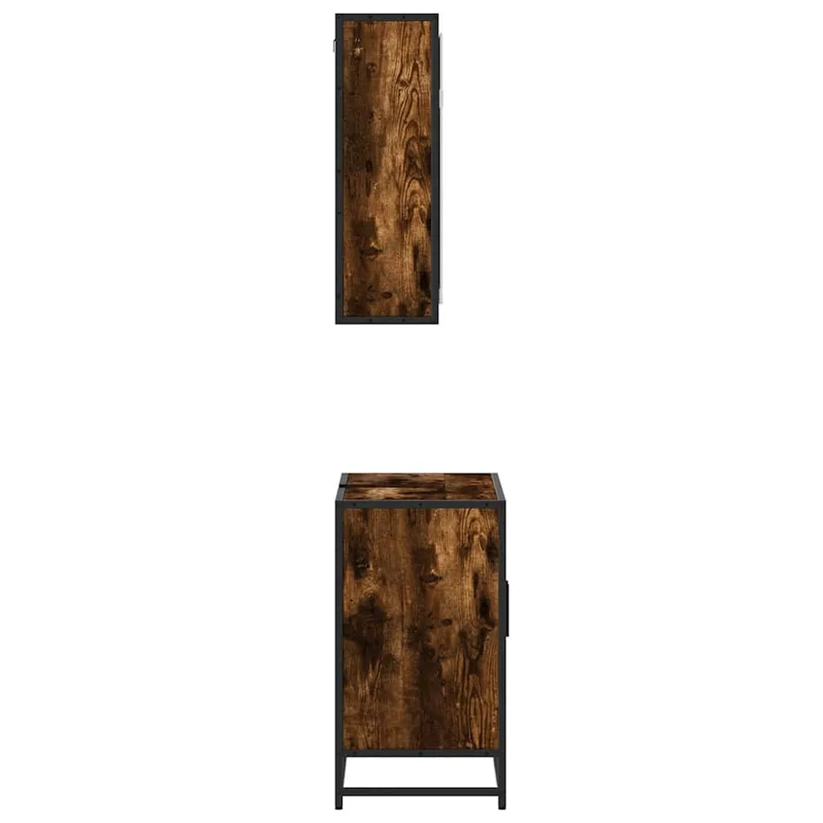 Ensemble de meubles de salle de bain 2 pcs Chêne fumé - 6
