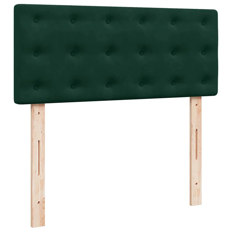Cadre de lit ottoman avec matelas vert foncé 120x200 cm velours - 9