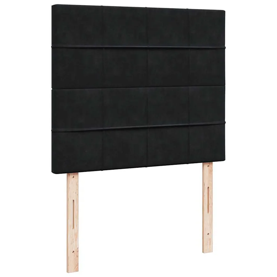 Cadre de lit ottoman avec matelas noir 120x200 cm velours - 12