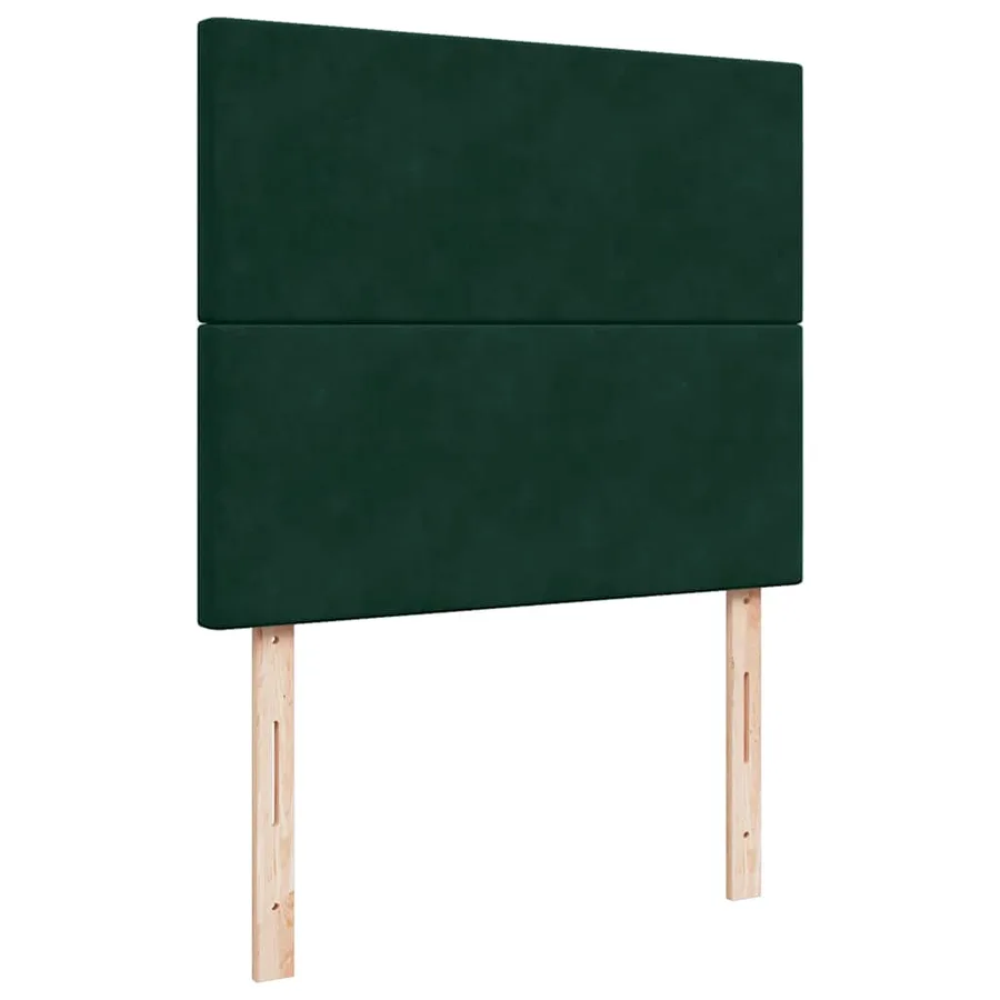 Cadre de lit ottoman avec matelas vert foncé 120x200 cm velours - 13