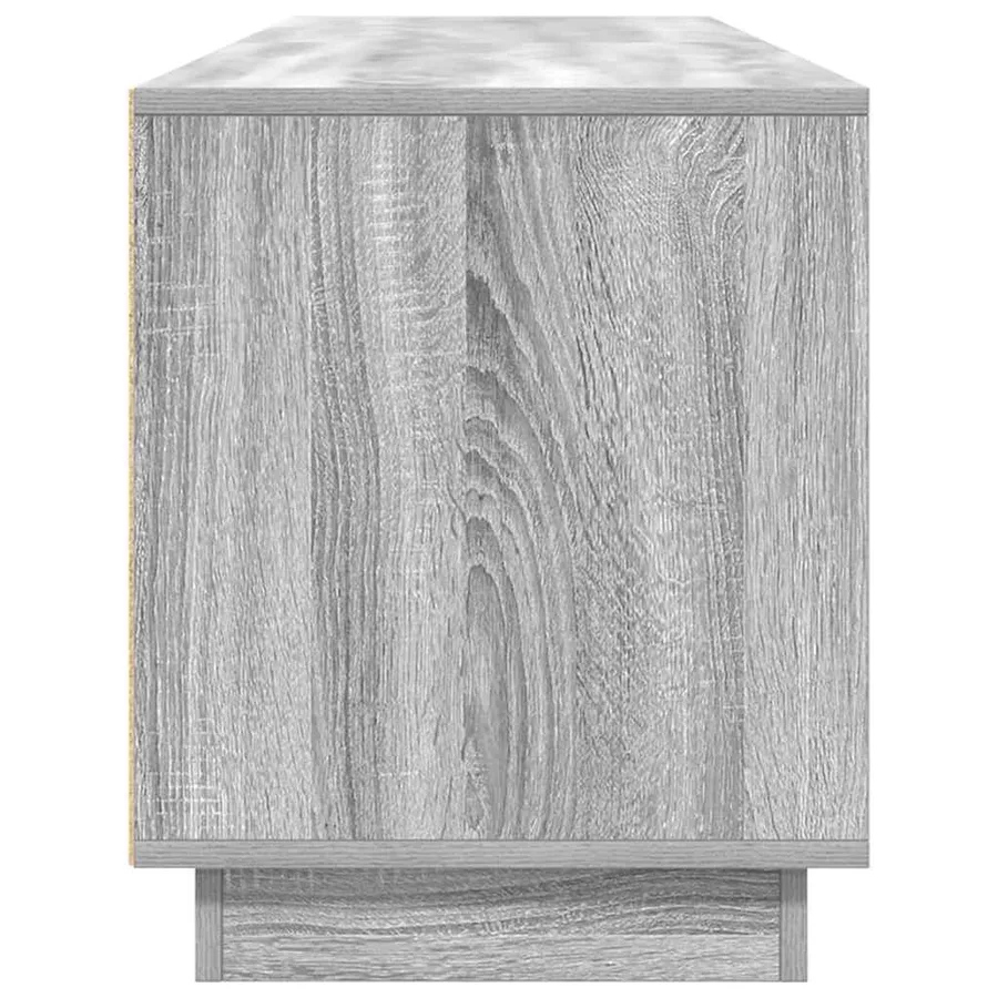 Meuble TV avec lumières LED sonoma gris 193,5x41x50 cm - 8