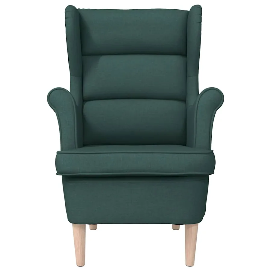 Fauteuil vert foncé 74x84x100 cm tissu - 4