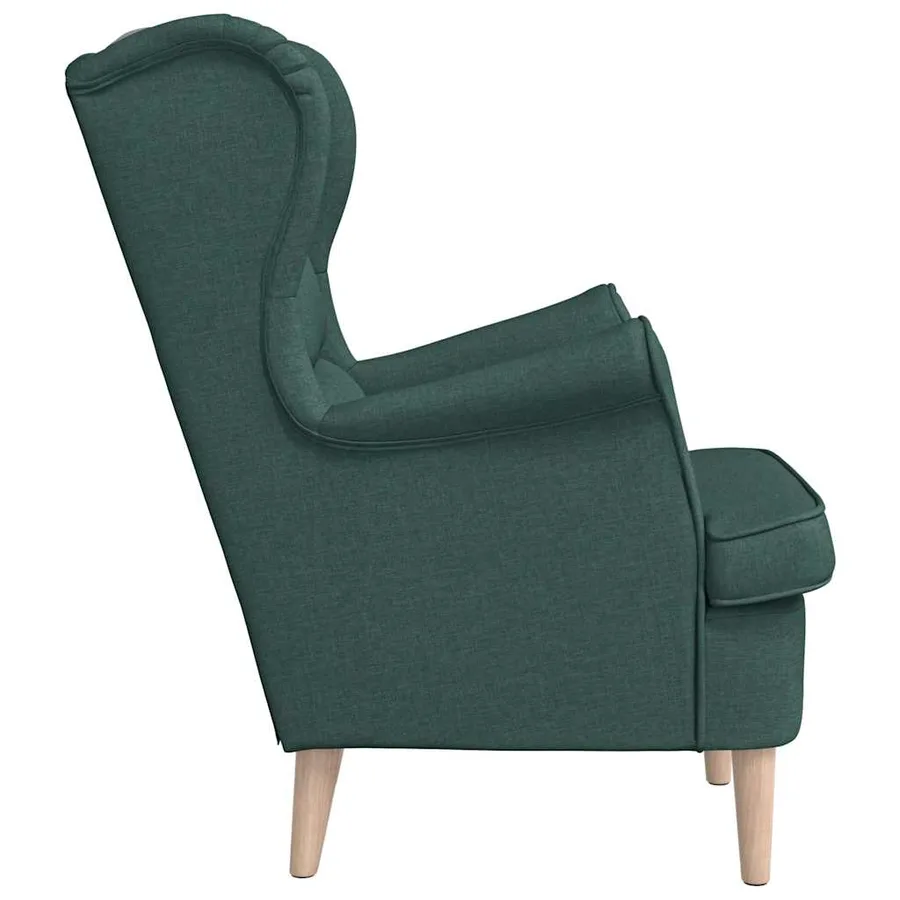 Fauteuil vert foncé 74x84x100 cm tissu - 5