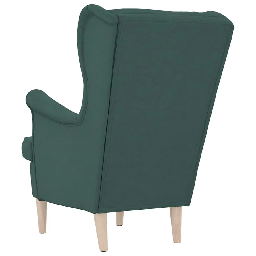 Fauteuil vert foncé 74x84x100 cm tissu - 6