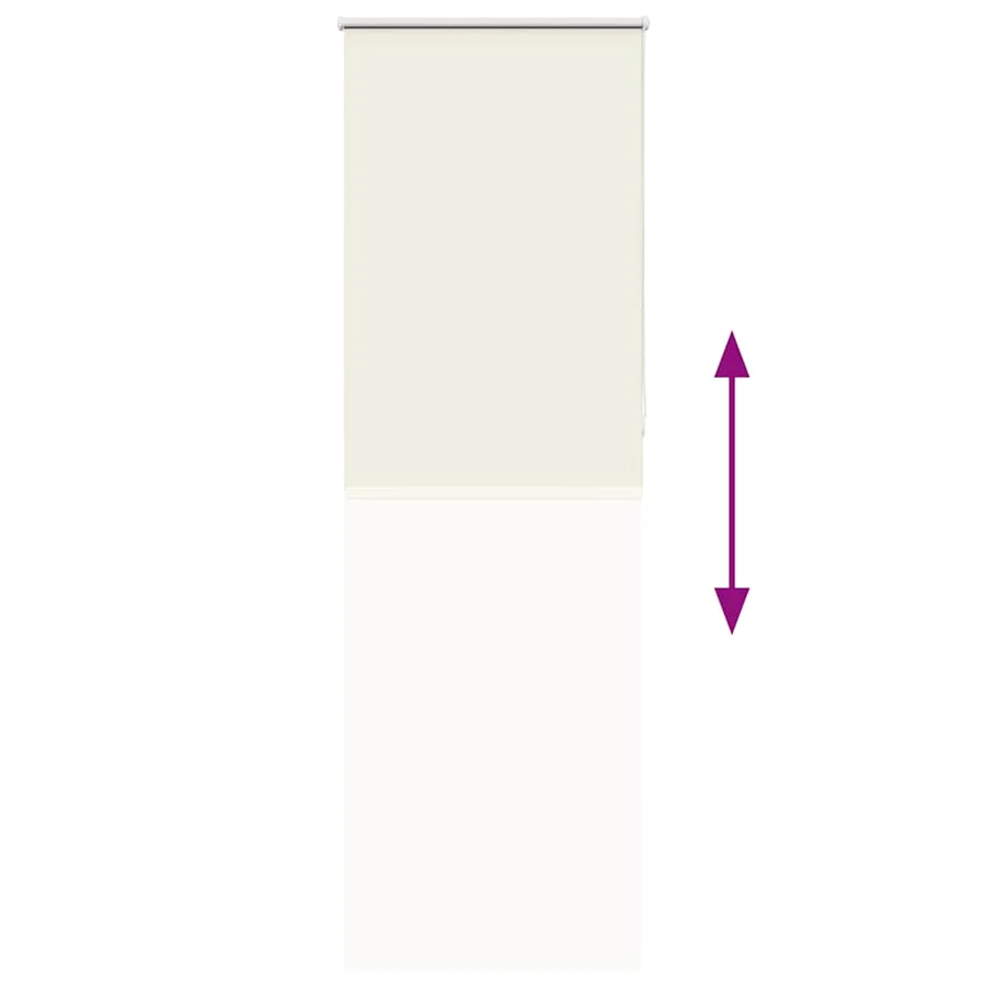 Store enrouleur occultant blanc cassé 70x210cm largeur du tissu - 9