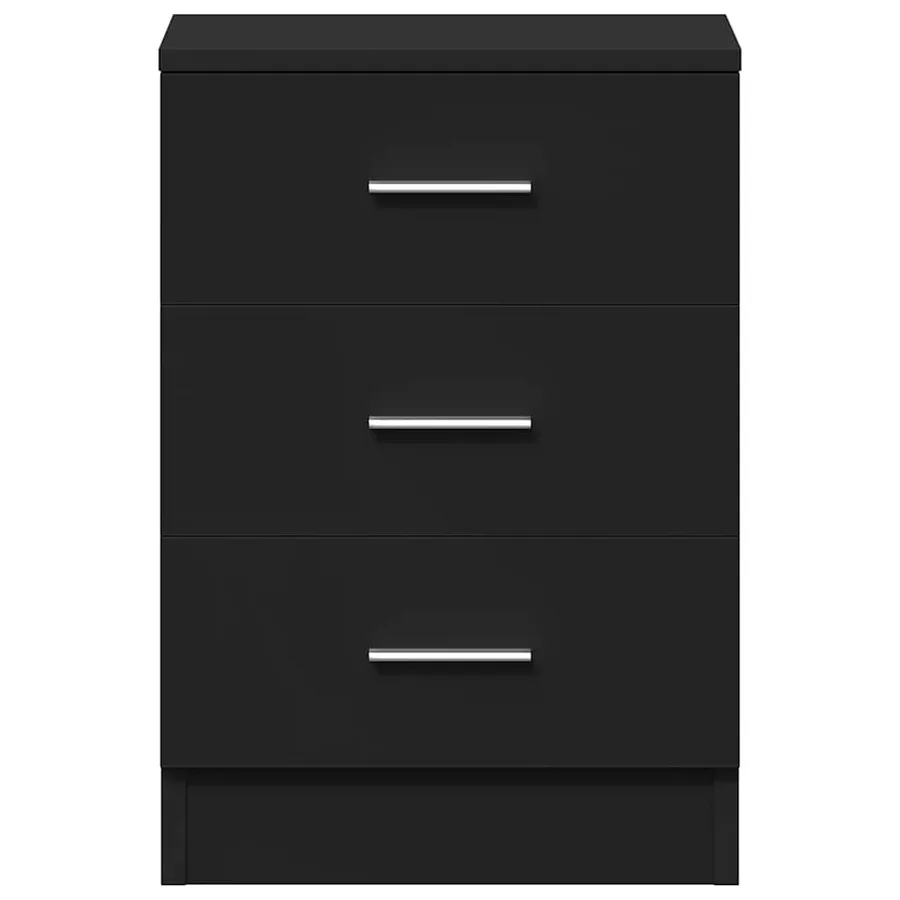 Tables de chevet 2 pcs Noir 38x35x56 cm Bois d'ingénierie - 6