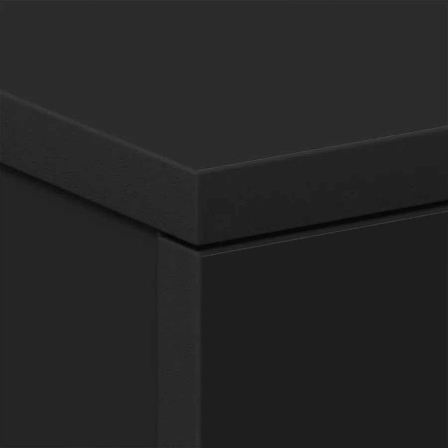 Tables de chevet 2 pcs Noir 38x35x56 cm Bois d'ingénierie - 9