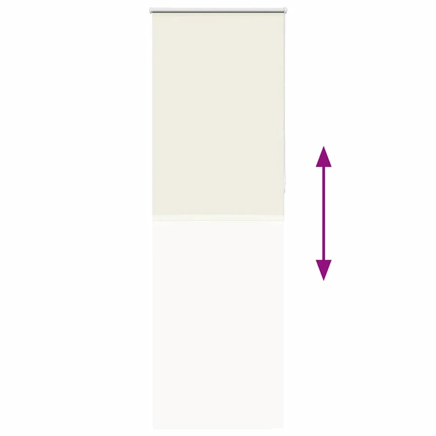 Store enrouleur occultant blanc cassé 80x210cm largeur du tissu - 9