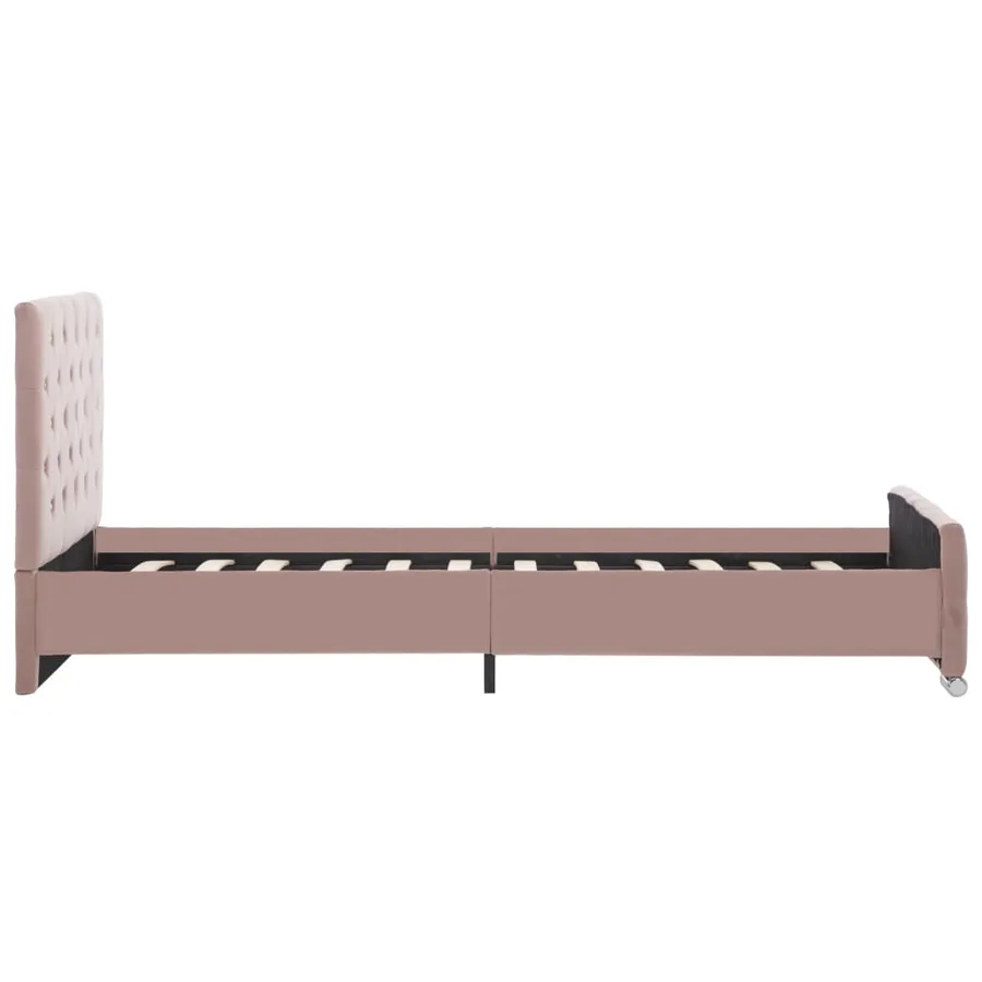 Cadre de lit sans matelas Rose Velours 90x200 cm - 5