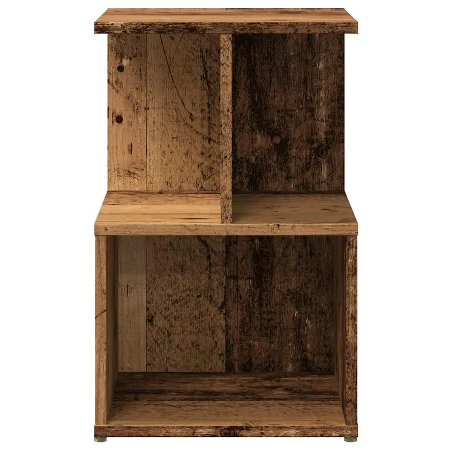 Tables de chevet 2 pcs vieux bois 35x35x55 cm bois d'ingénierie - 5